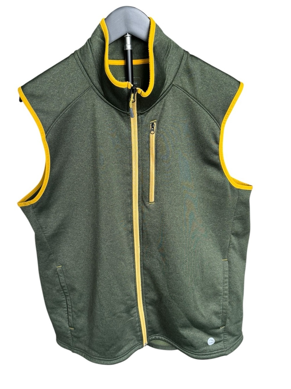 L.L.Bean Men’s Green Performance Fleece Vest Large Golf Gorpcore Hiking Outdoor